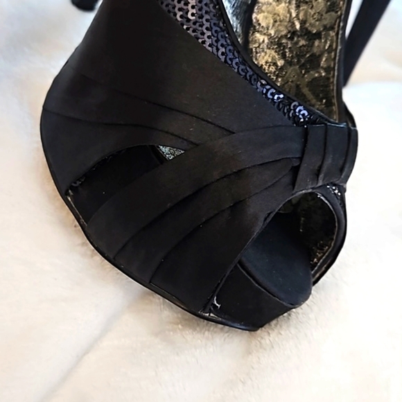 🖤🖤🖤NEW SATIN & SEQUIN PLEASER HEELS🖤🖤🖤 - Picture 7 of 16